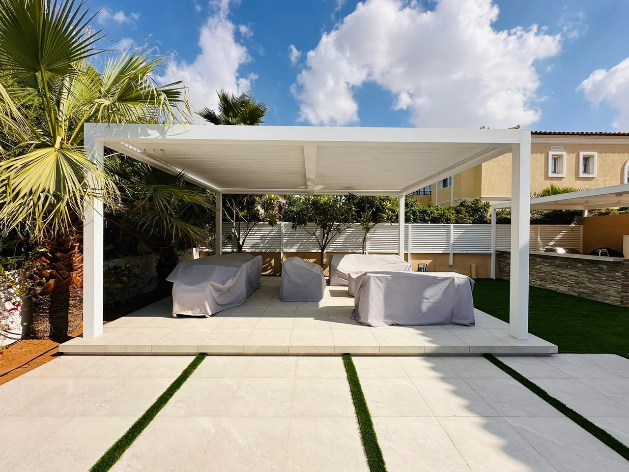 Bespoke pergola and outdoor living area